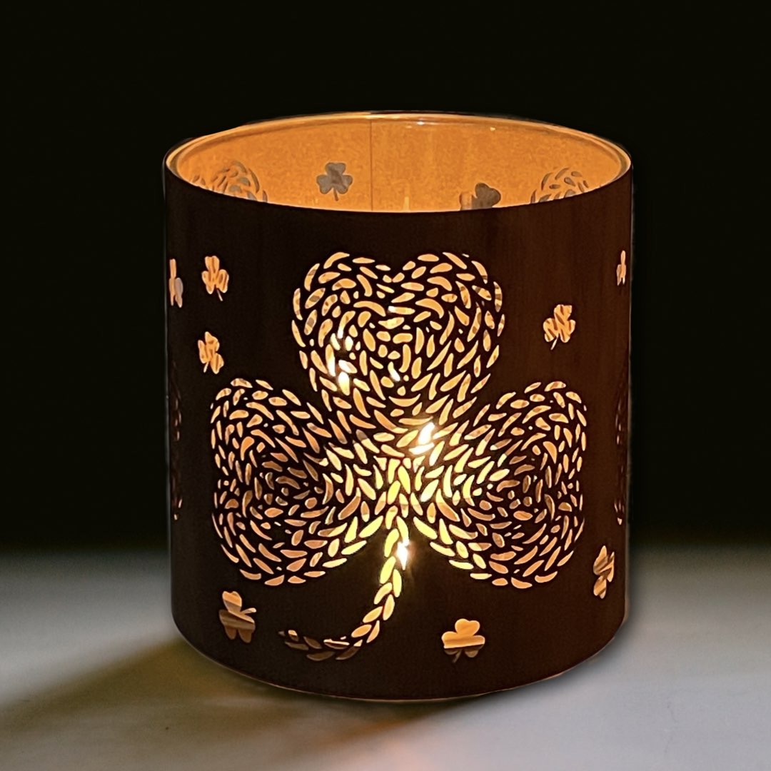 A Shamrock Candle Lantern - Irish Inspired
