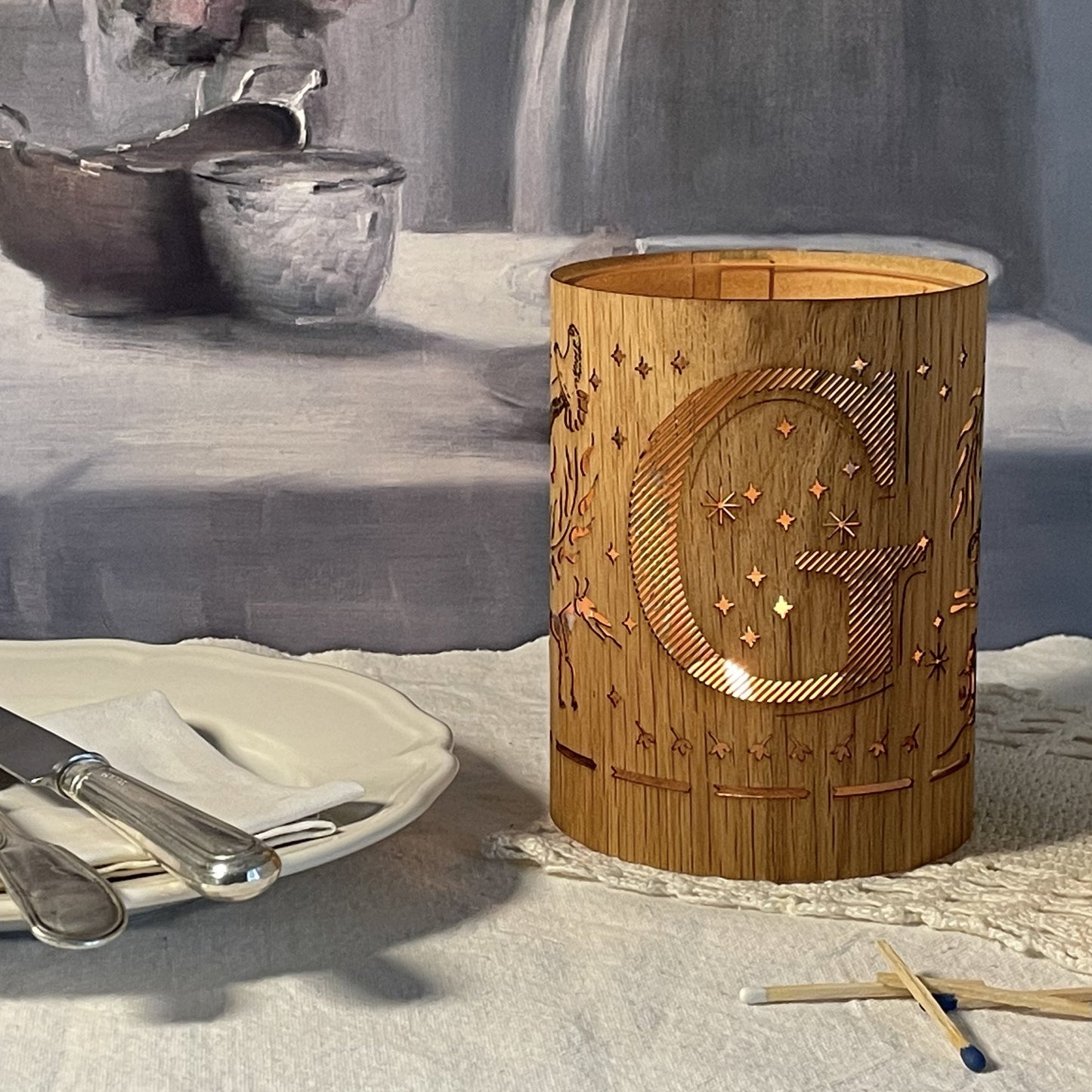 G - Monogram Letter G Candle Lantern