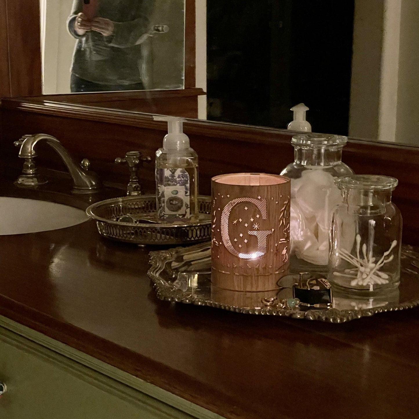 G - Monogram Letter G Candle Lantern