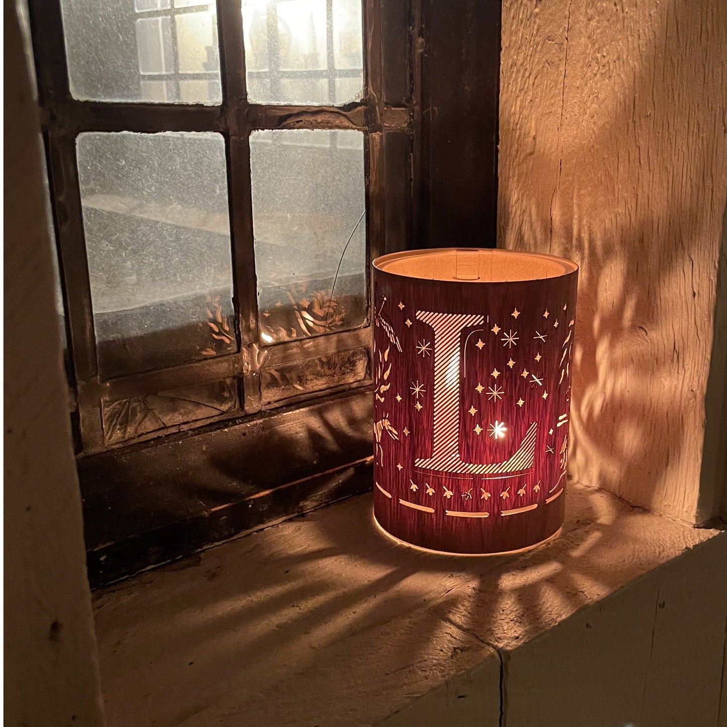 L - Monogram Letter L Candle Lantern