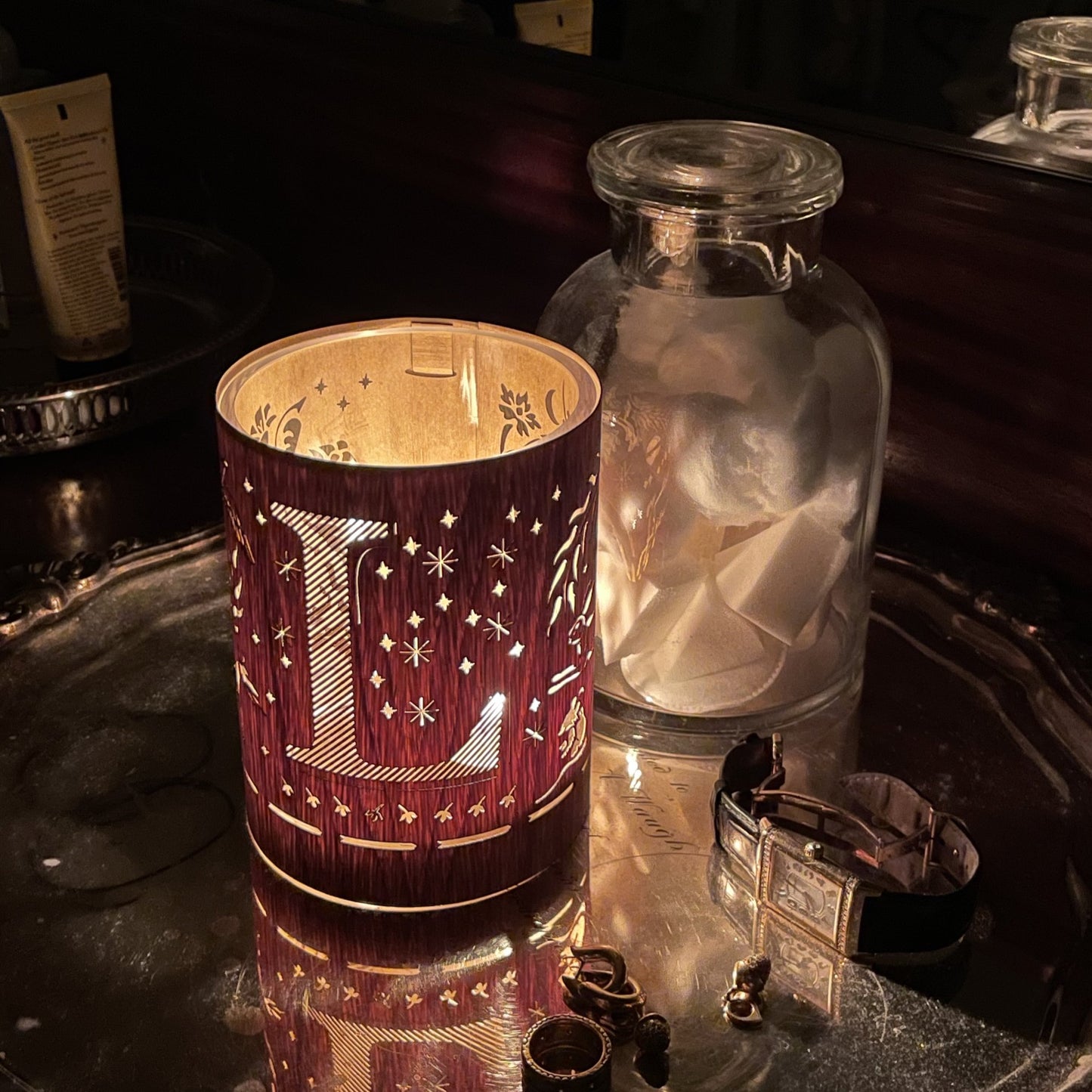 L - Monogram Letter L Candle Lantern