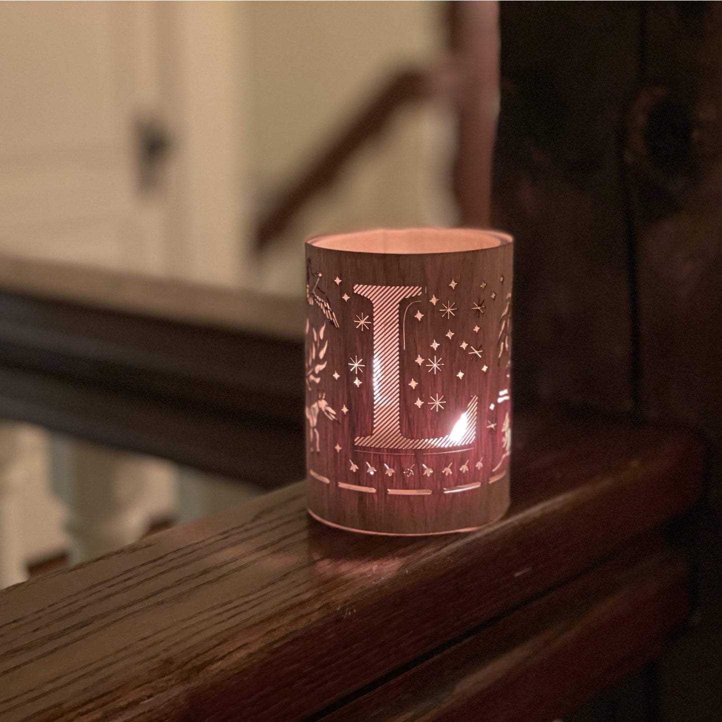 L - Monogram Letter L Candle Lantern