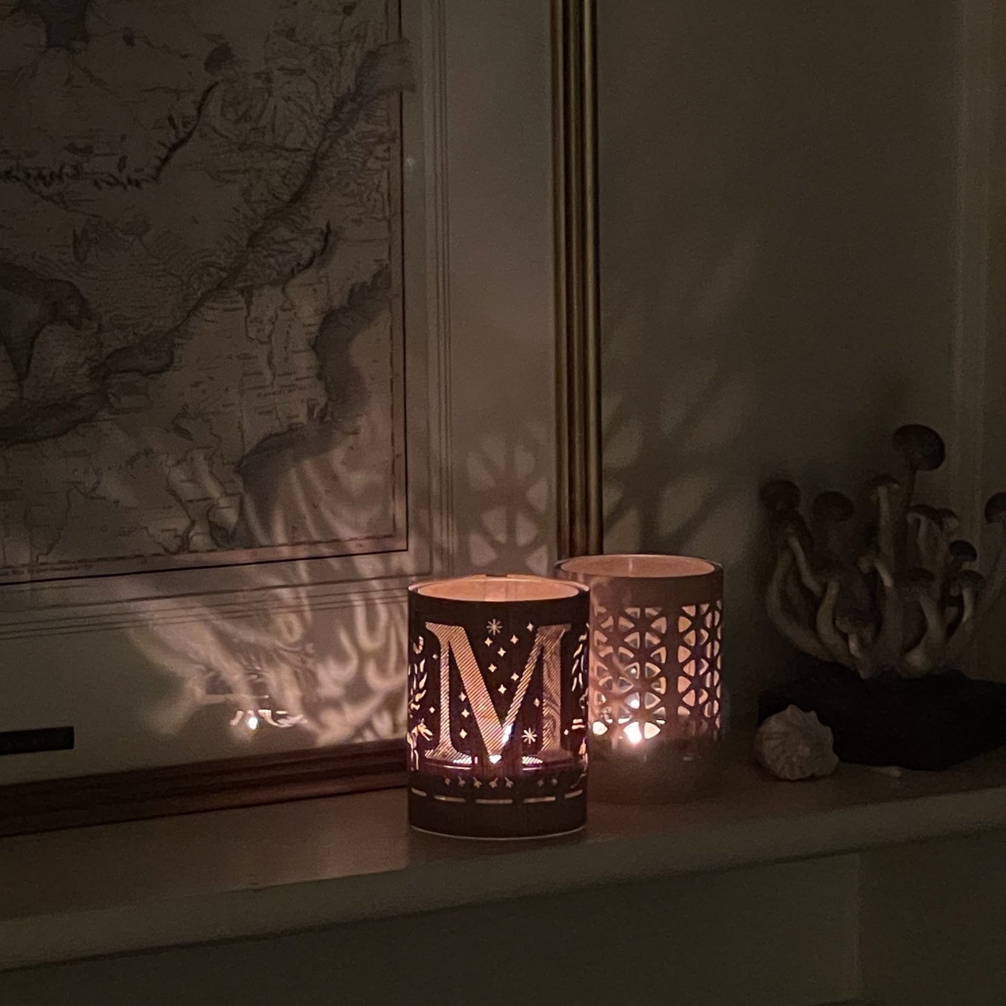 M - Monogram Letter M Candle Lantern