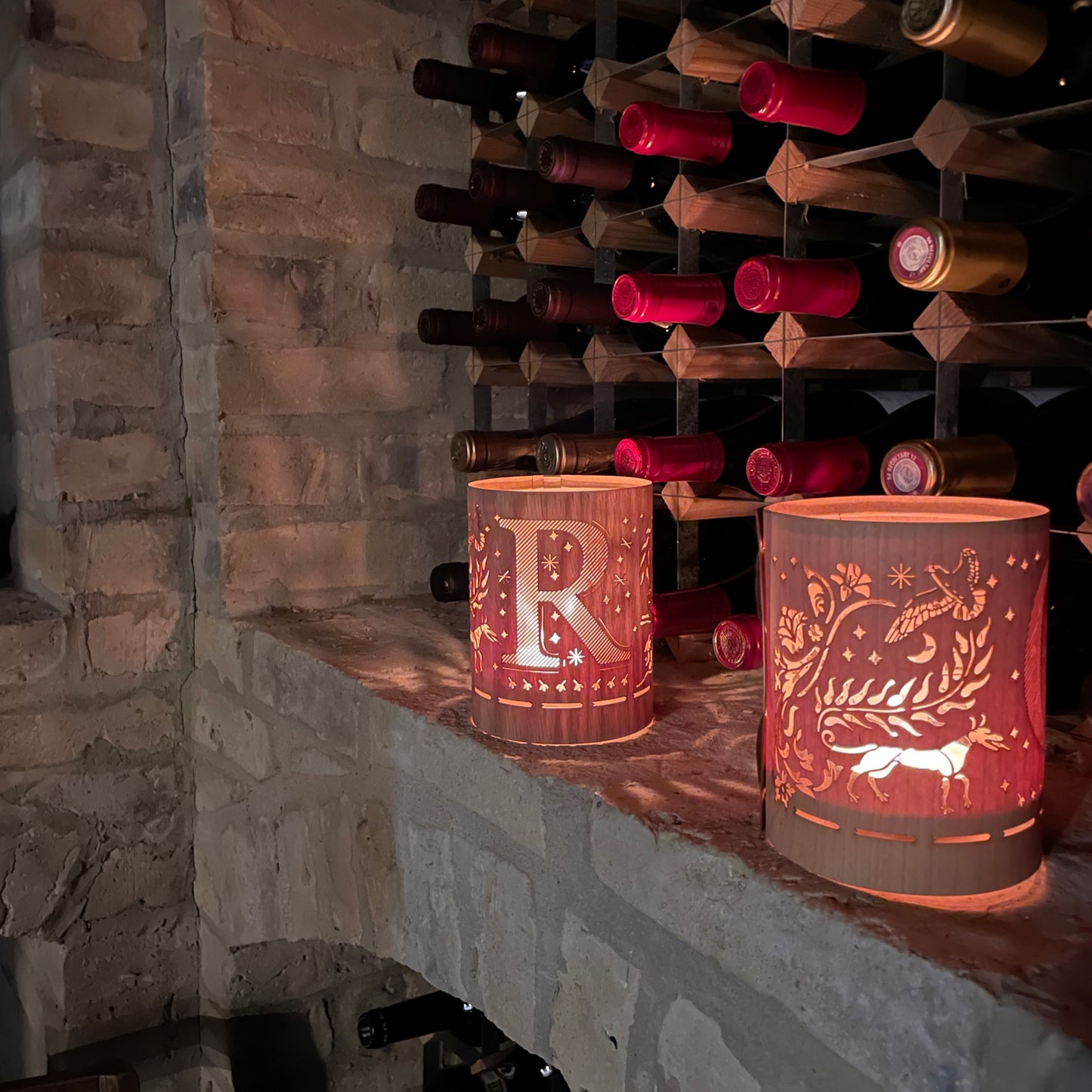R - Monogram Letter R Candle Lantern