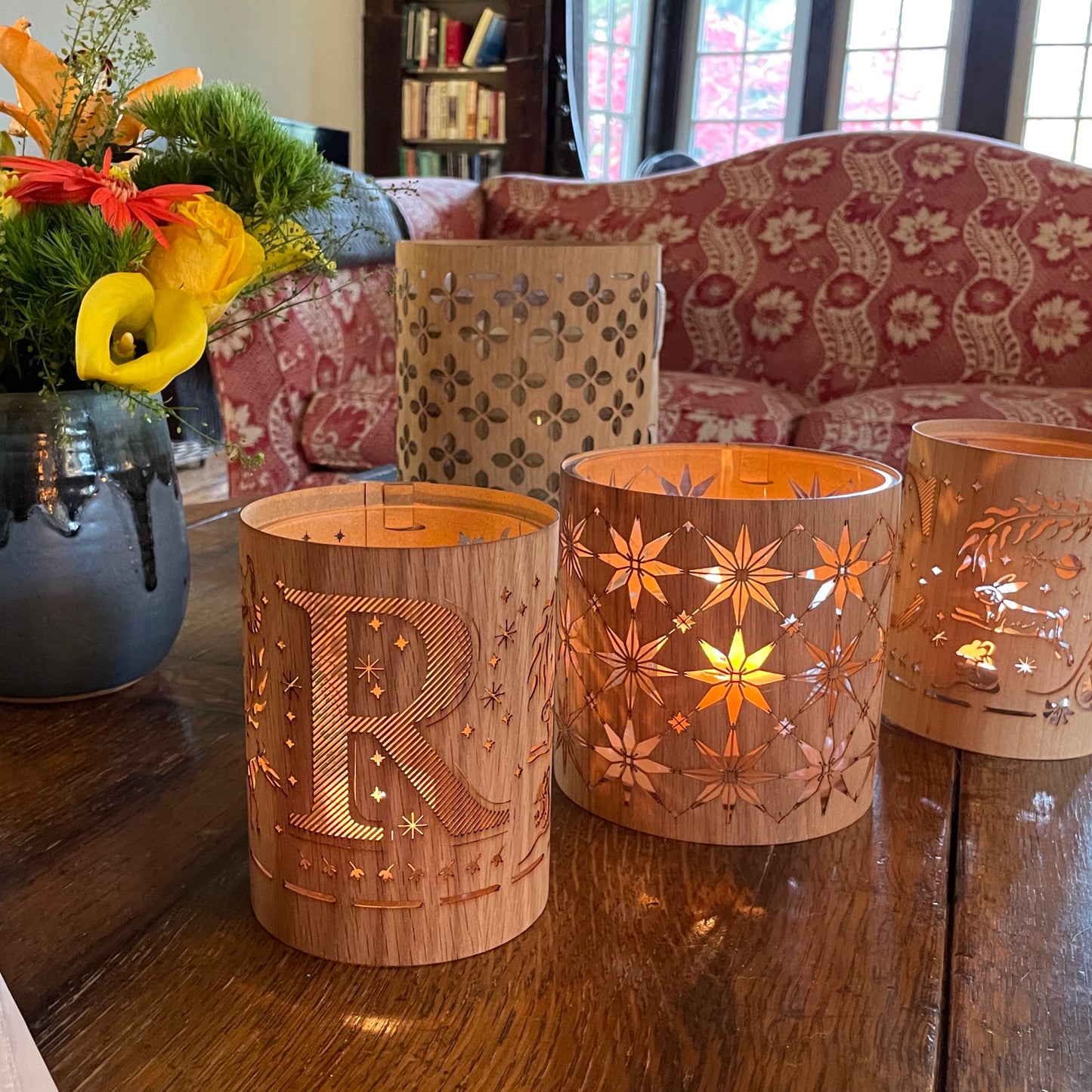 R - Monogram Letter R Candle Lantern