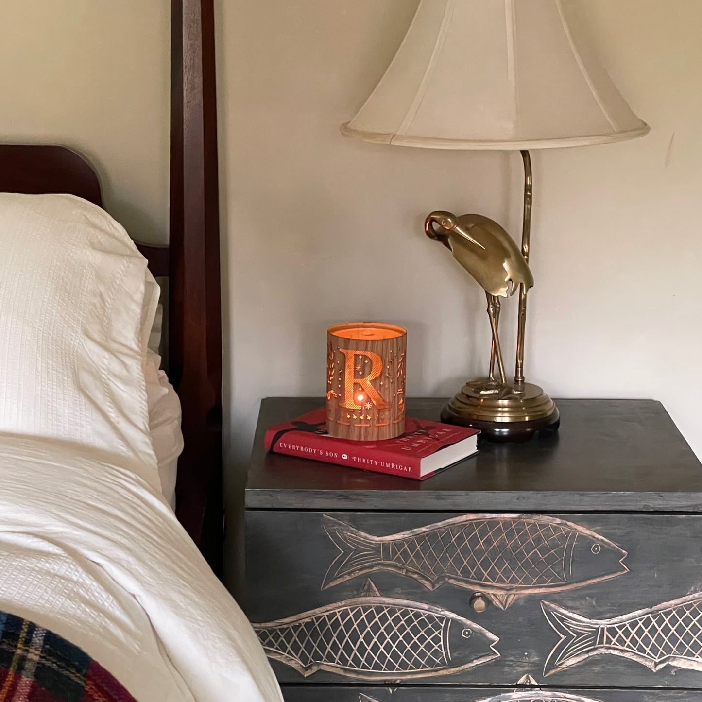 R - Monogram Letter R Candle Lantern