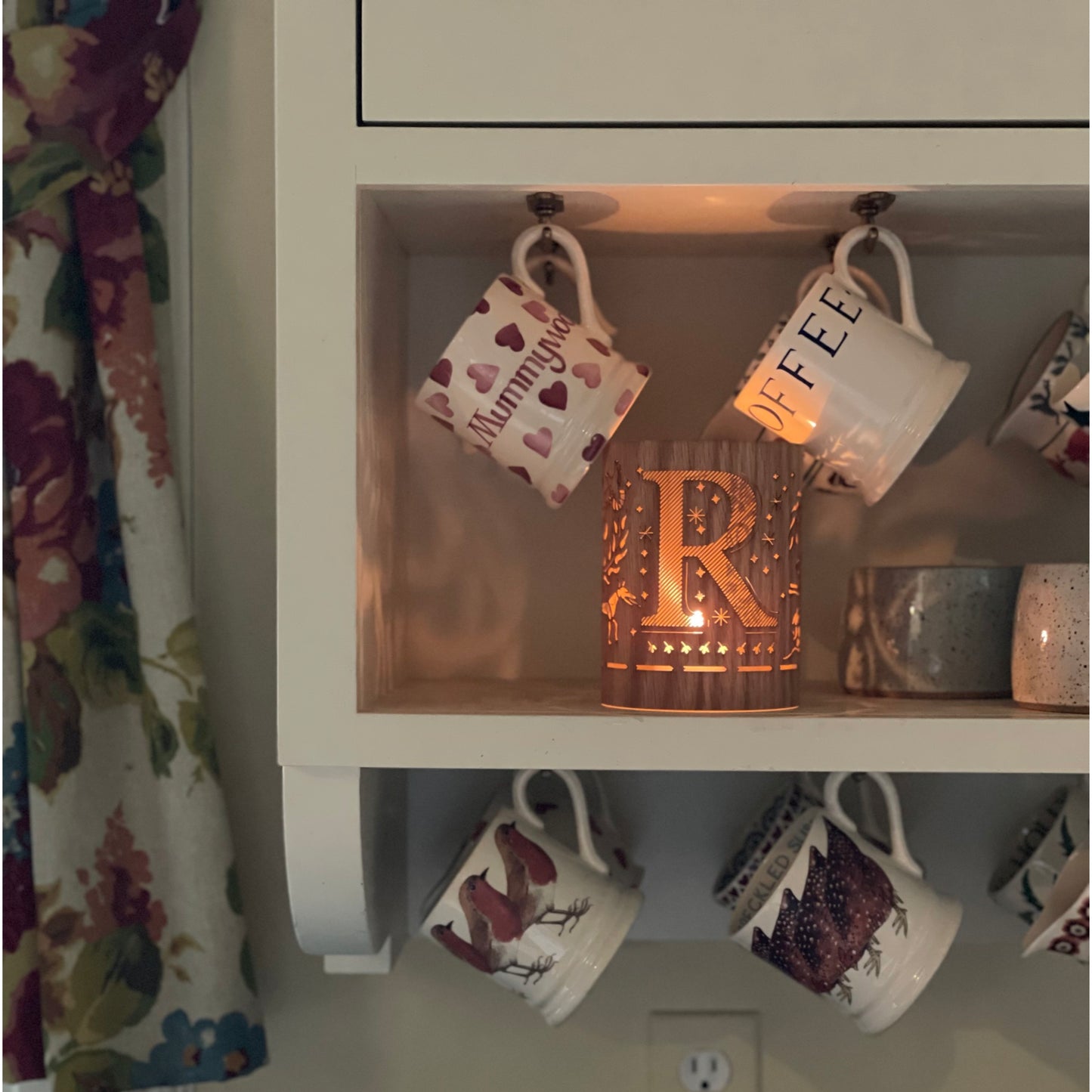 R - Monogram Letter R Candle Lantern