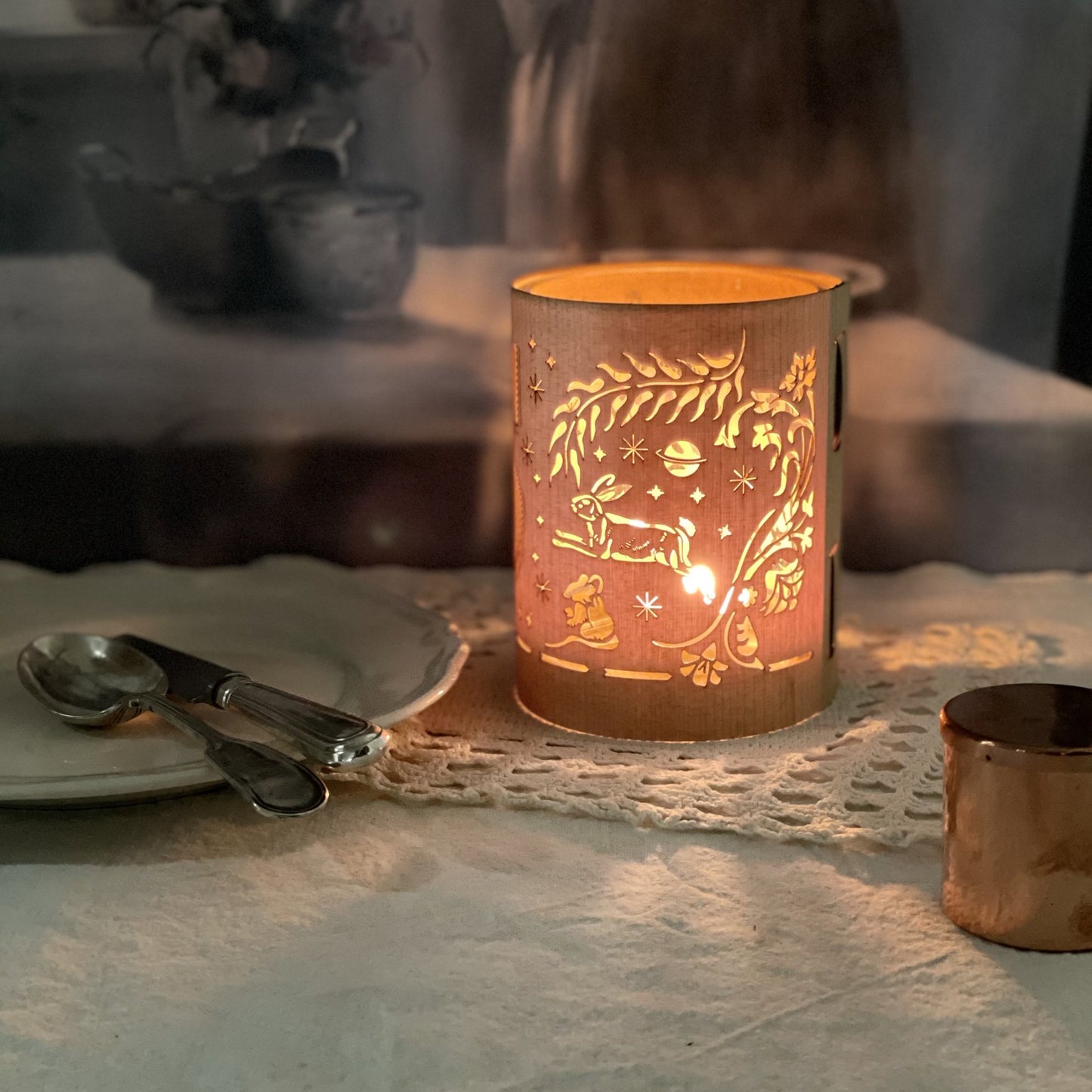 S - Monogram Letter S Candle Lantern