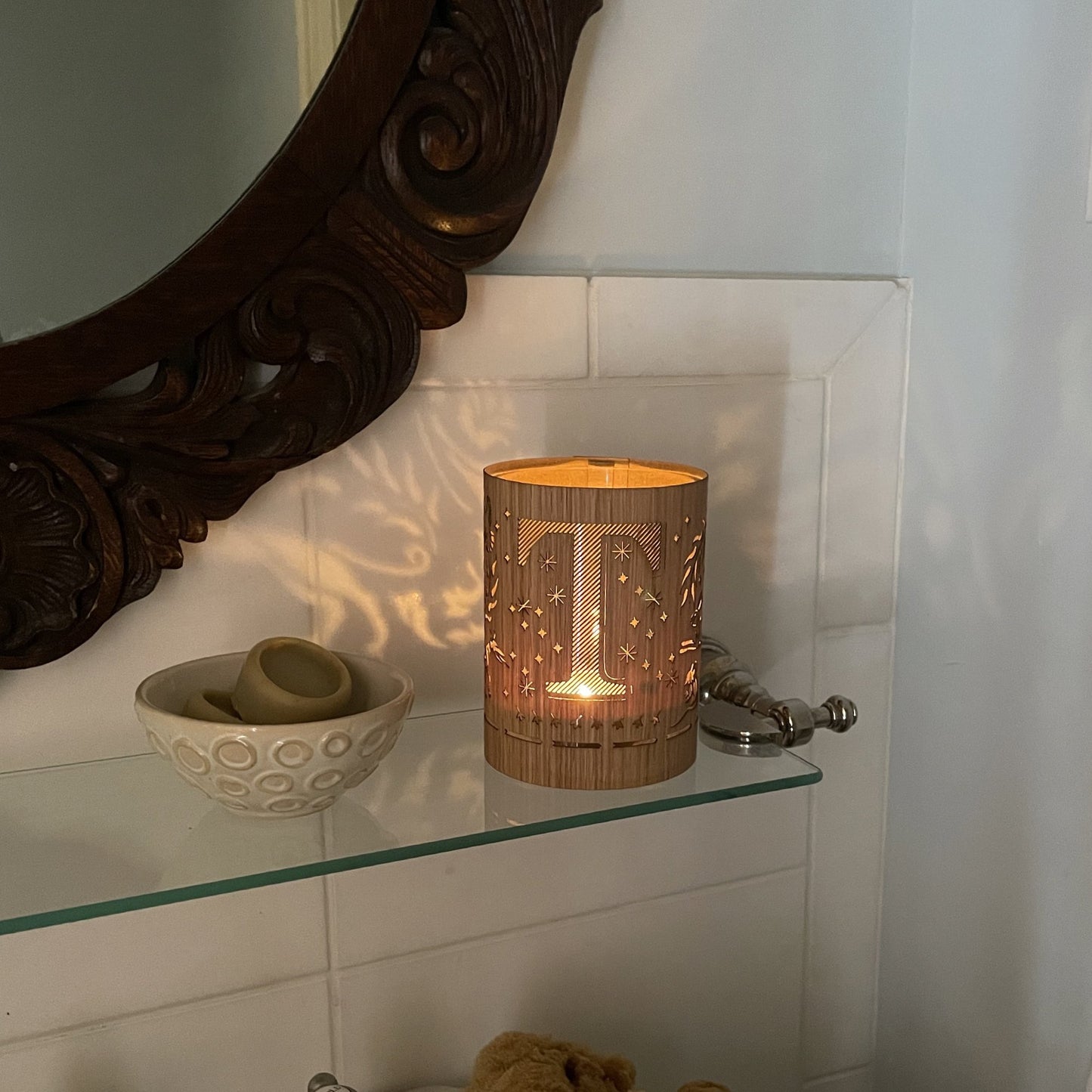 Monogram Candle Lantern - Letter T