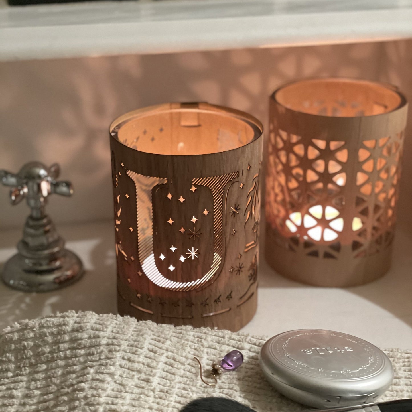 U - Monogram Letter U Candle Lantern