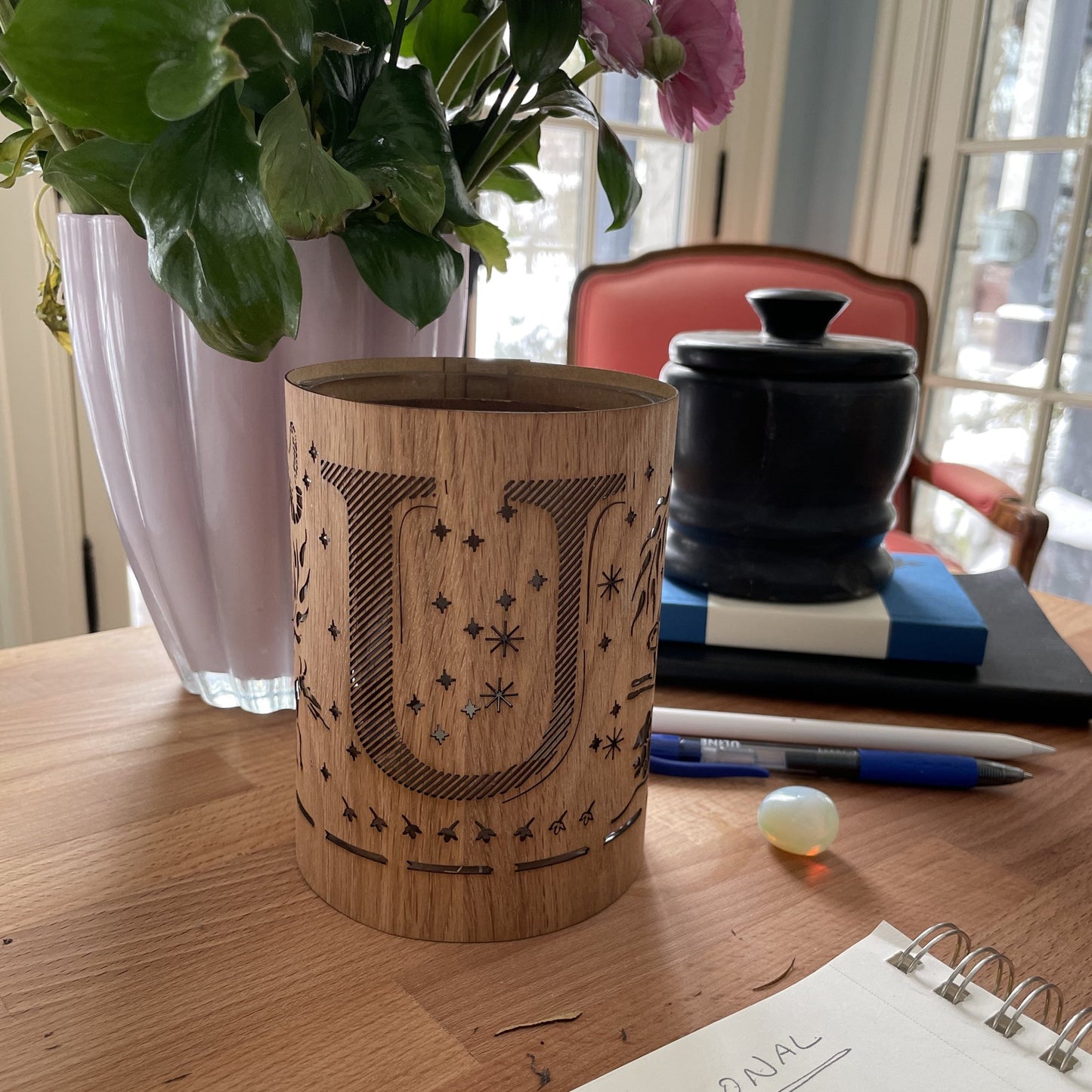U - Monogram Letter U Candle Lantern