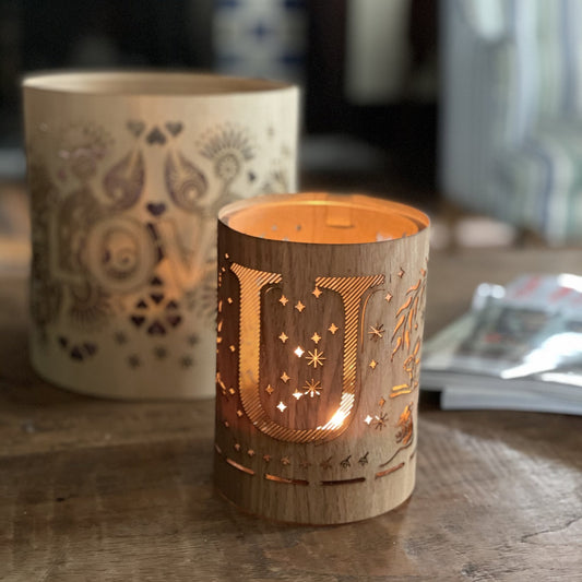 U - Monogram Letter U Candle Lantern