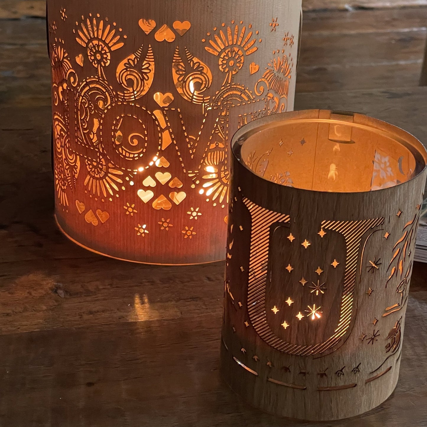 U - Monogram Letter U Candle Lantern