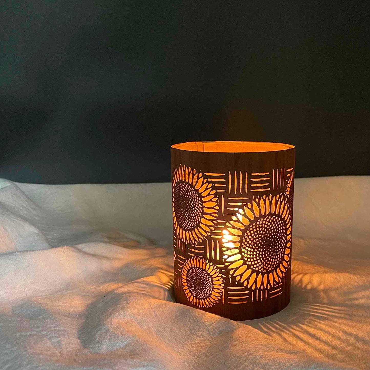 The Sunflower - the Fibonacci sequence perfected in candle light.