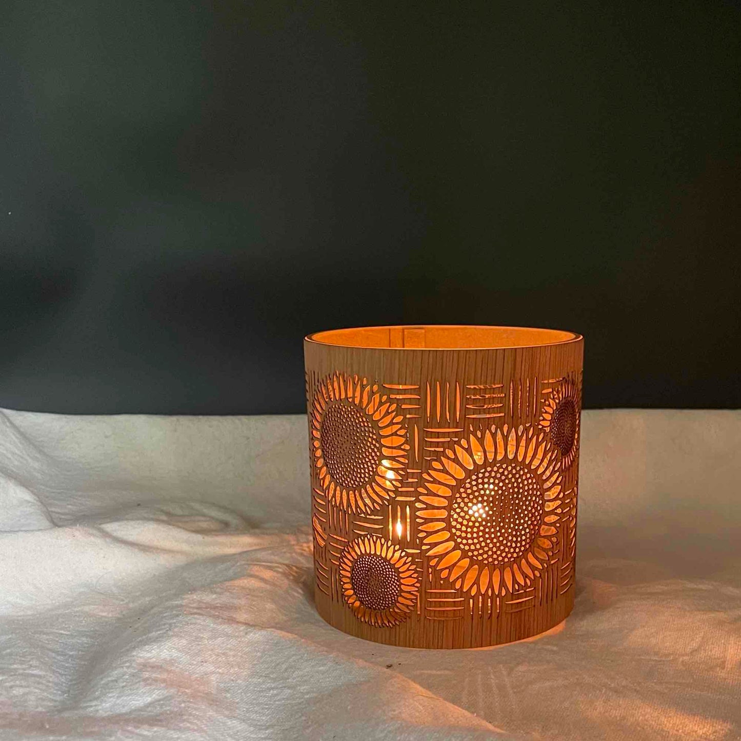 The Sunflower - the Fibonacci sequence perfected in candle light.