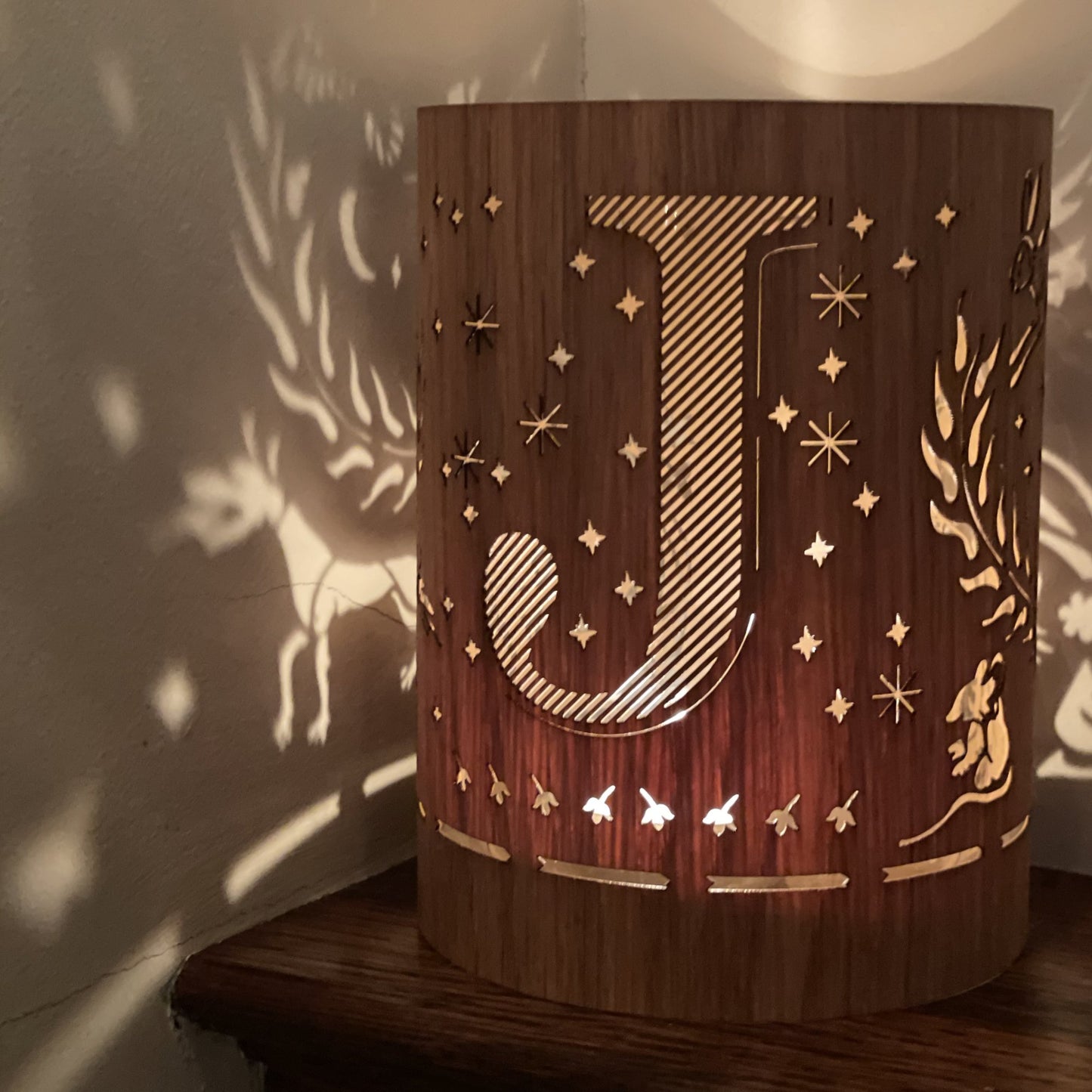 J - Monogram Letter J Candle Lantern