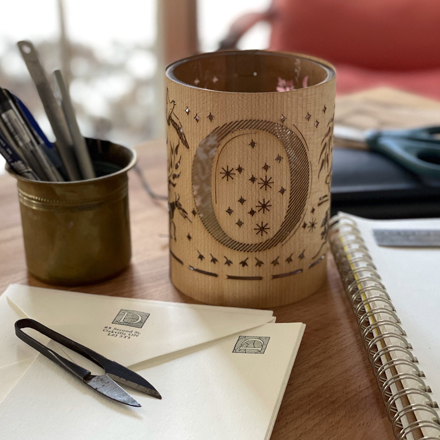 O - Monogram Letter O Candle Lantern