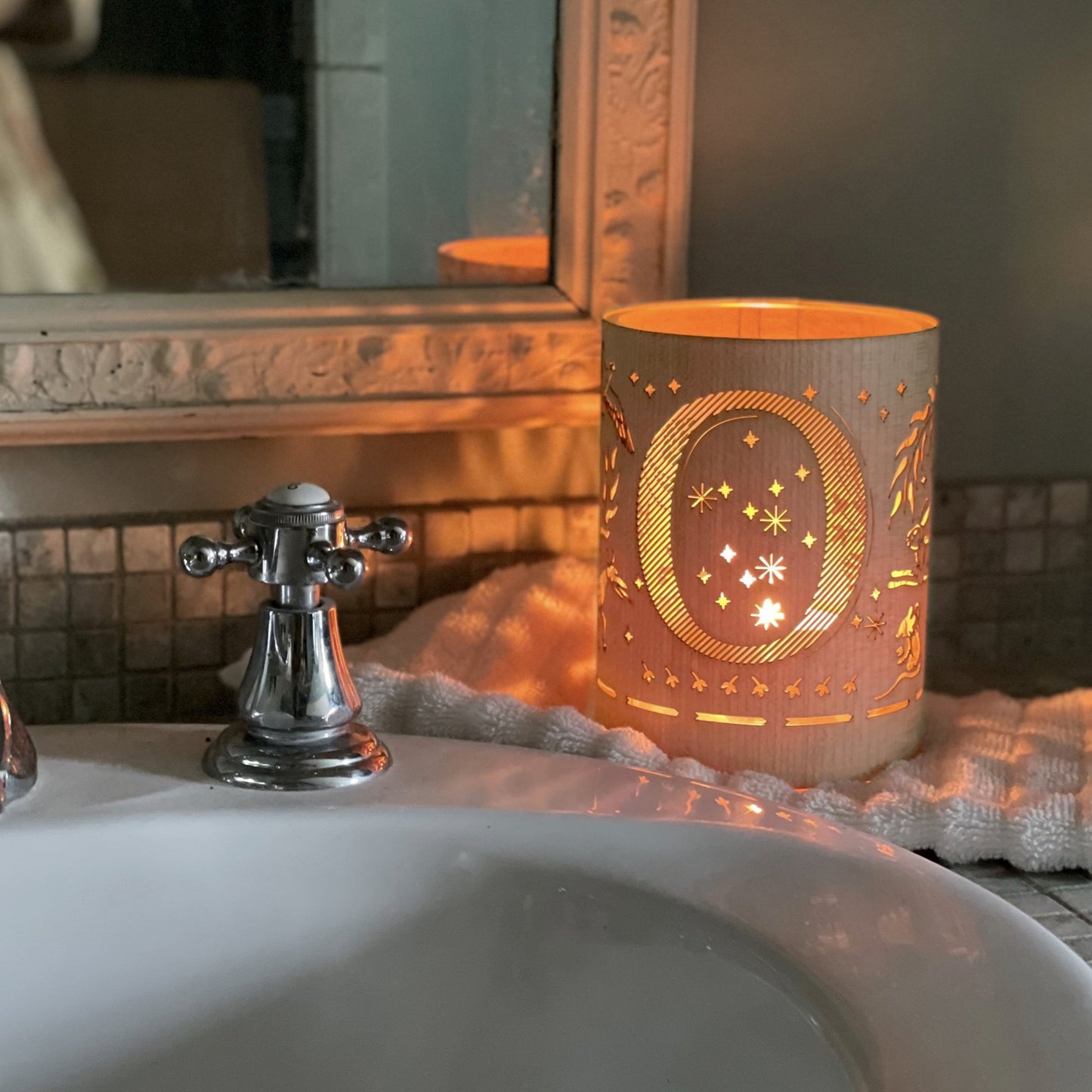 O - Monogram Letter O Candle Lantern