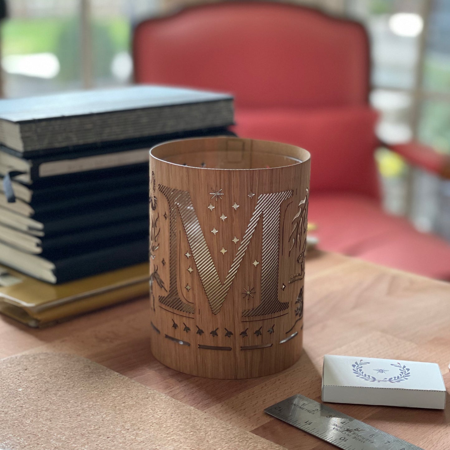 M - Monogram Letter M Candle Lantern
