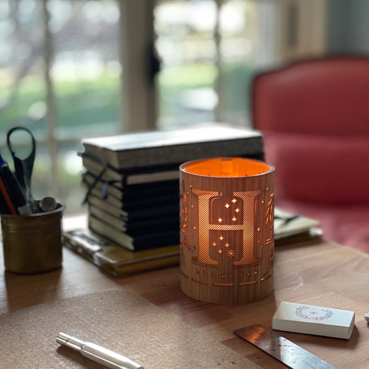 H - Monogram Letter H Candle Lantern