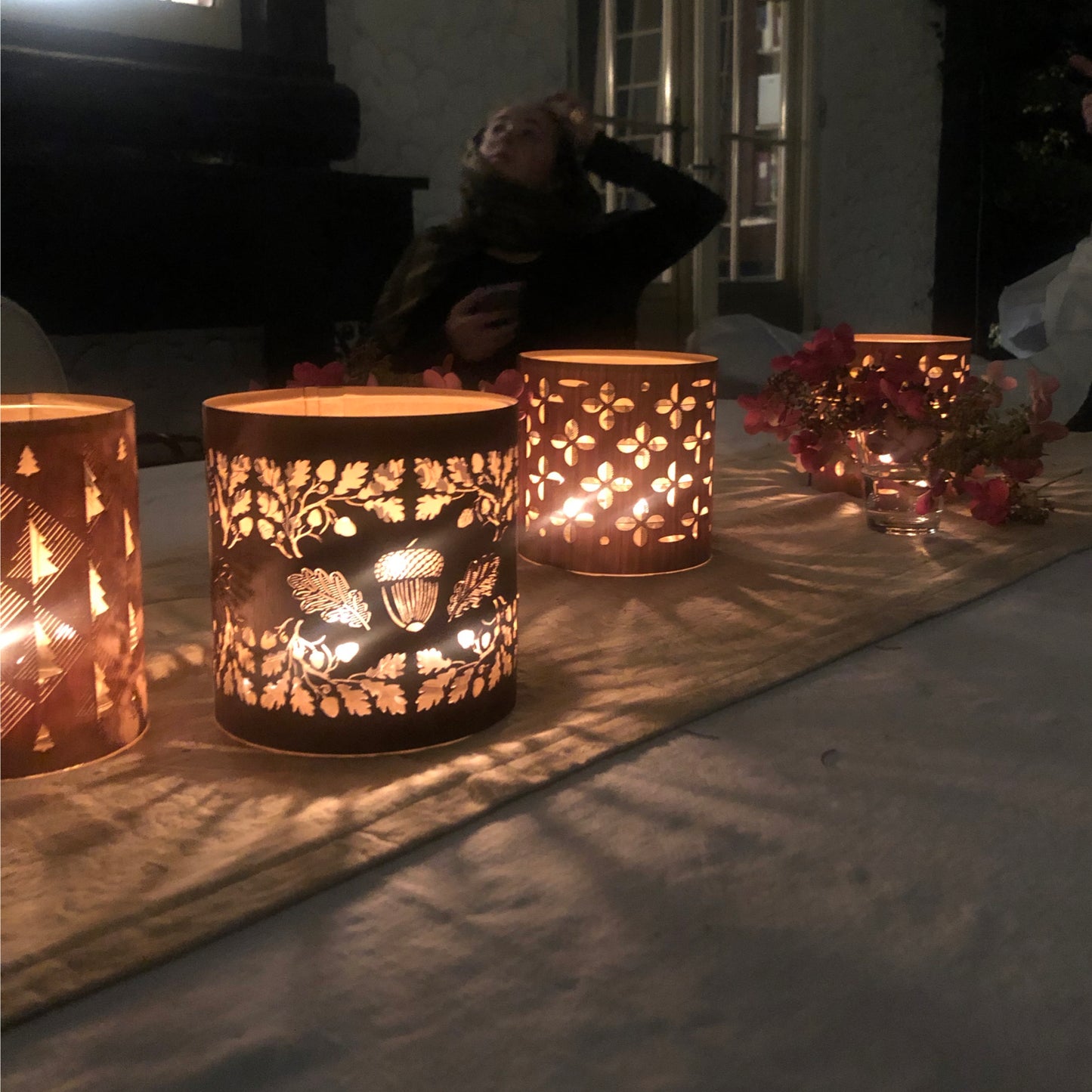 Extra Cozy (No Glass) - Oak leaves and Acorns Lantern
