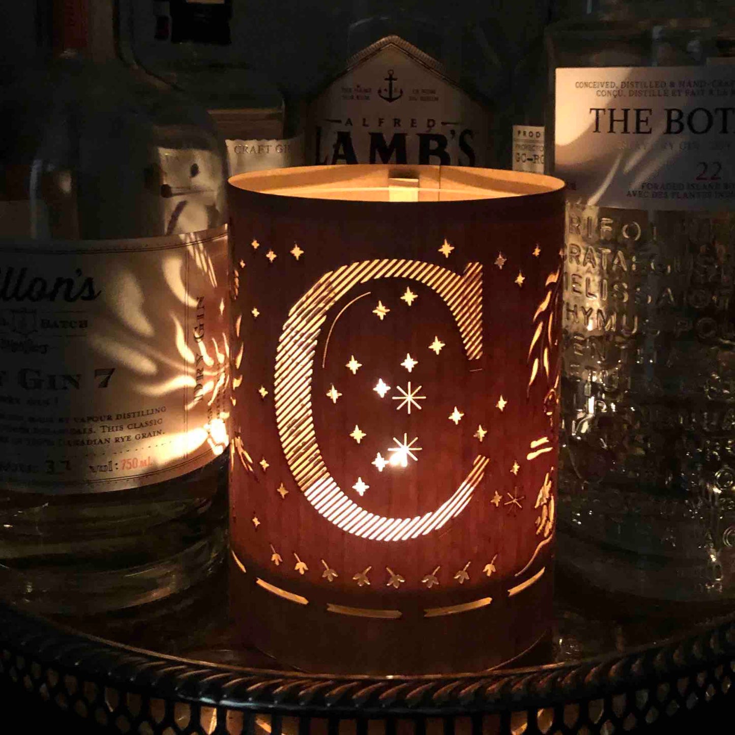 C - Monogrammed C Hurricane Candle Holder