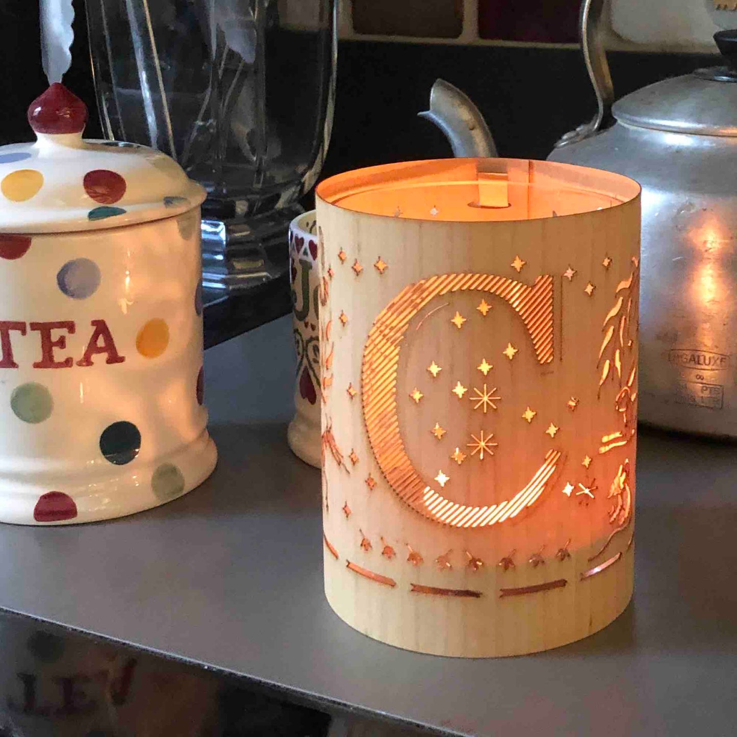 C - Monogrammed C Hurricane Candle Holder