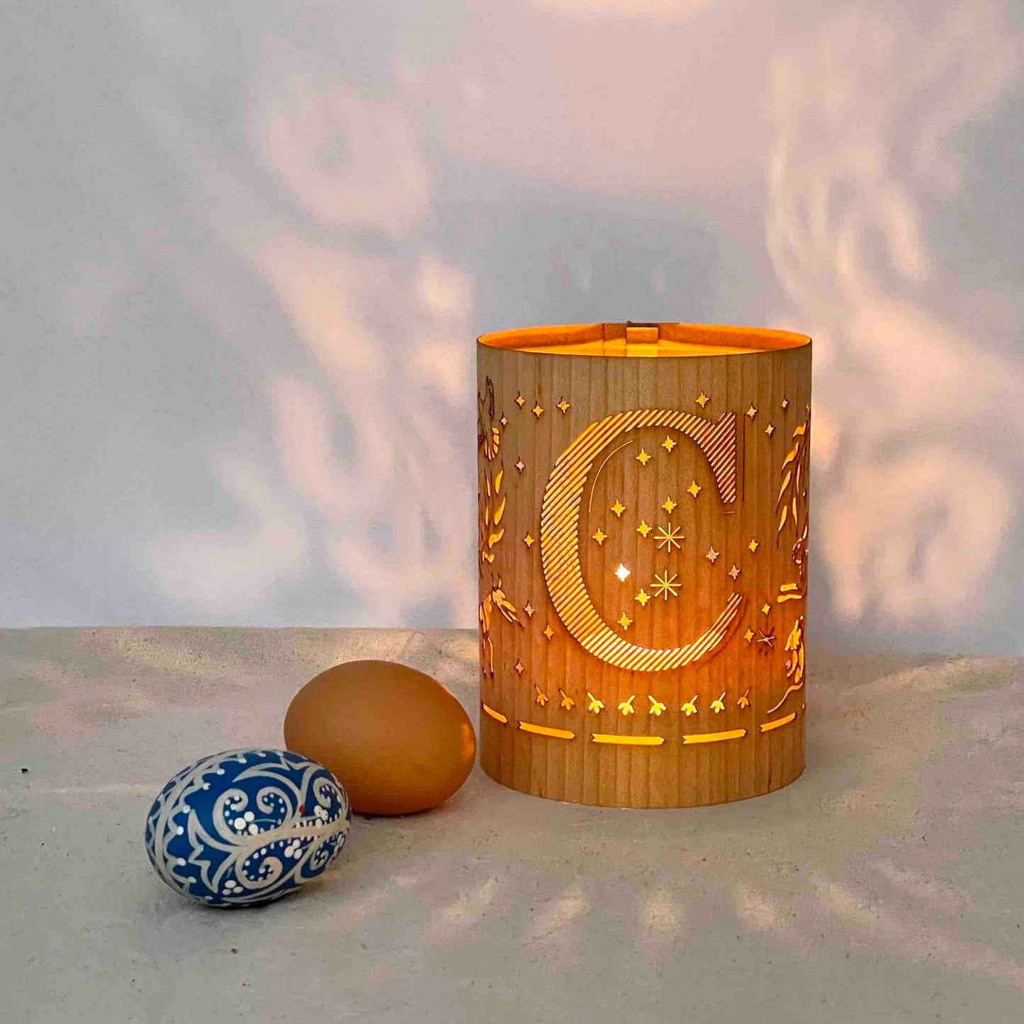 C - Monogrammed C Hurricane Candle Holder