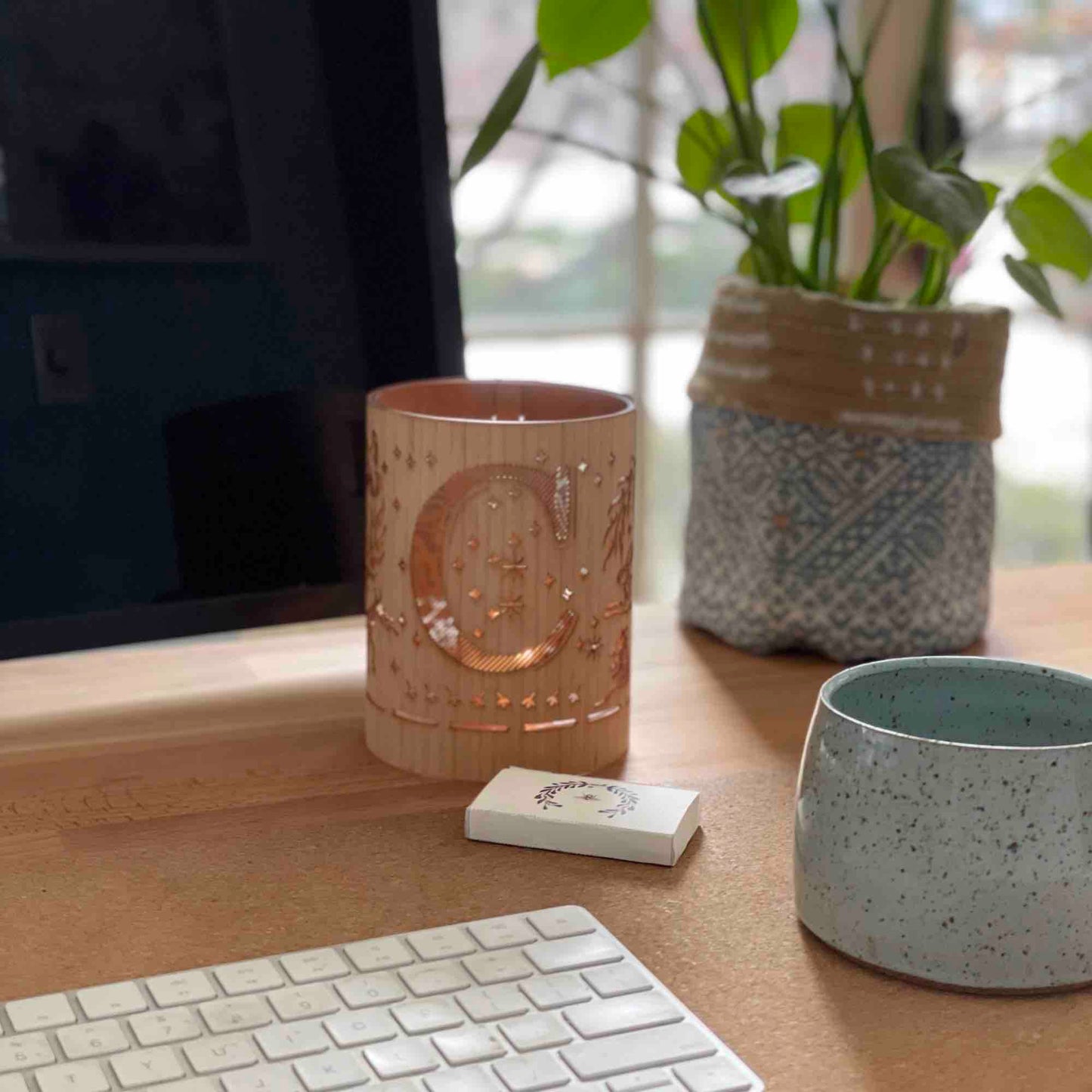 C - Monogrammed C Hurricane Candle Holder