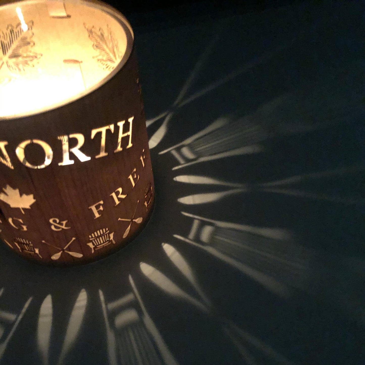 true north lantern with the light pouring out