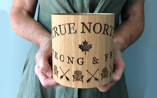 Canada Day lantern - true north strong and free