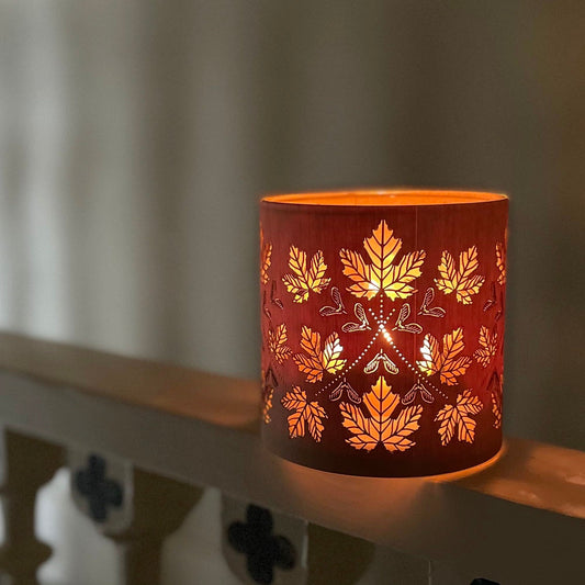 Our LanternCozie in Maple Leaf design