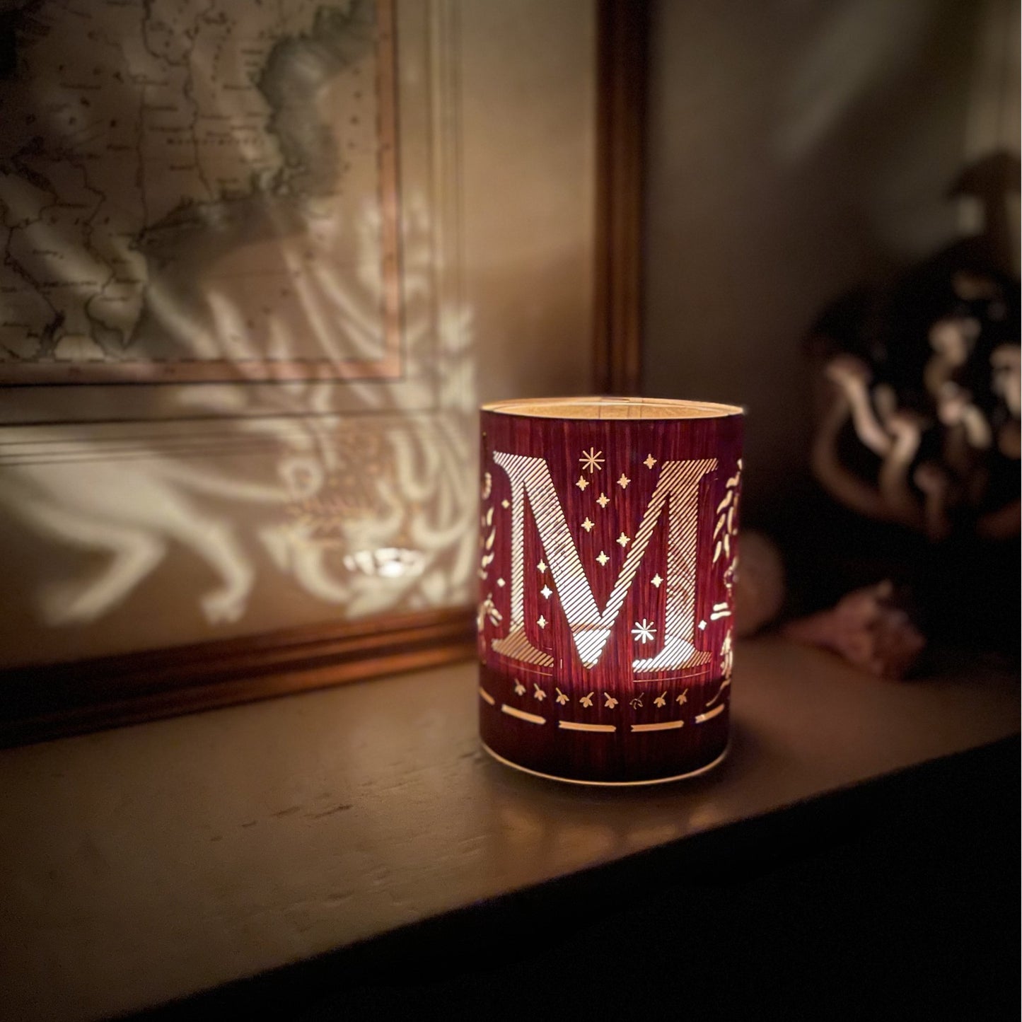 M - Monogram Letter M Candle Lantern