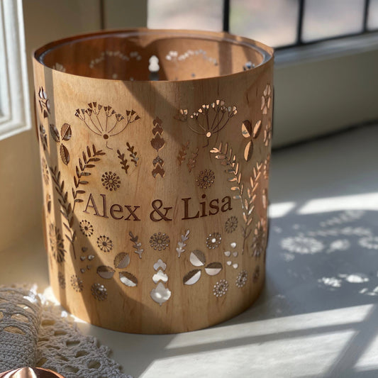 The fleur lantern with personalization