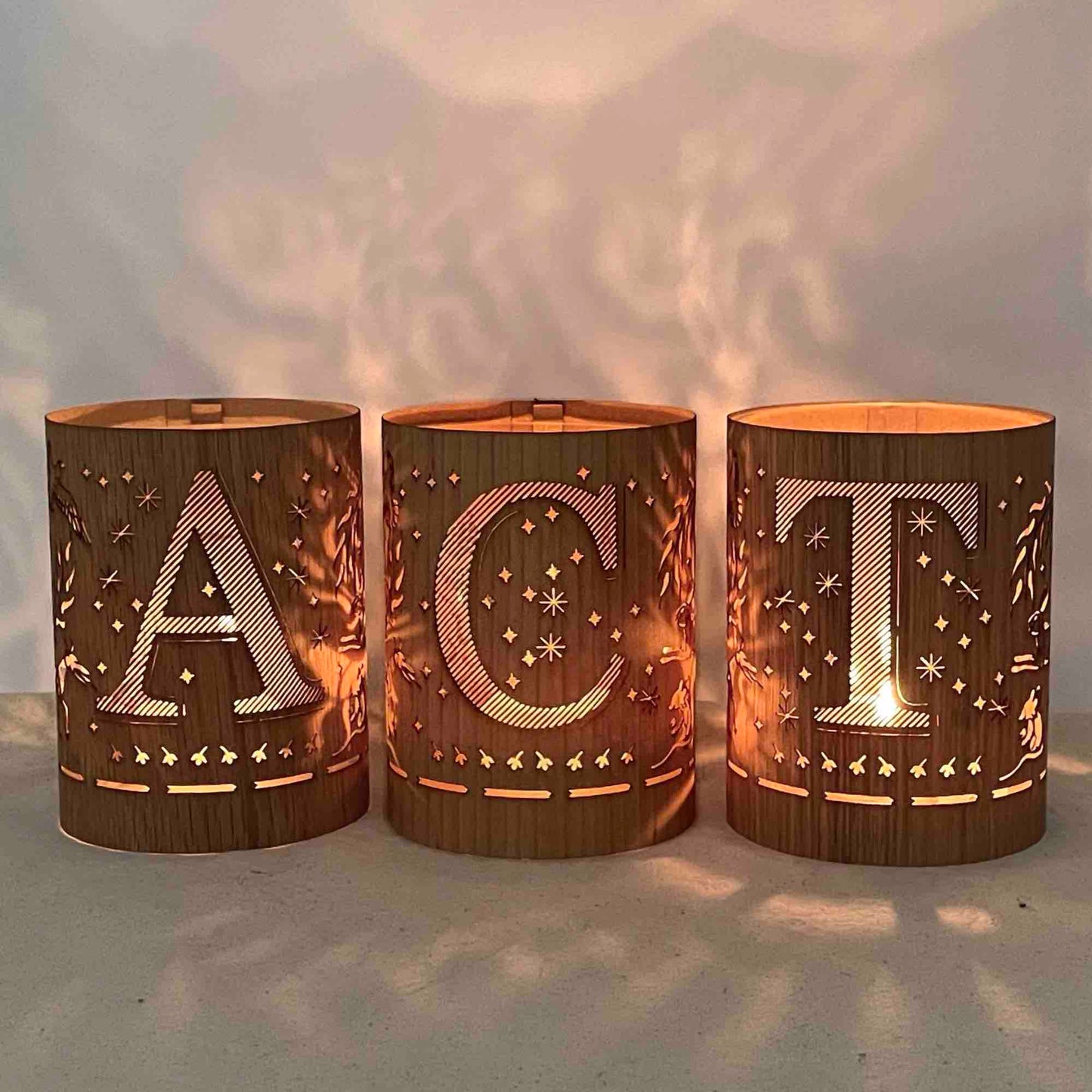 C -  Monogrammed C Hurricane Candle Holder