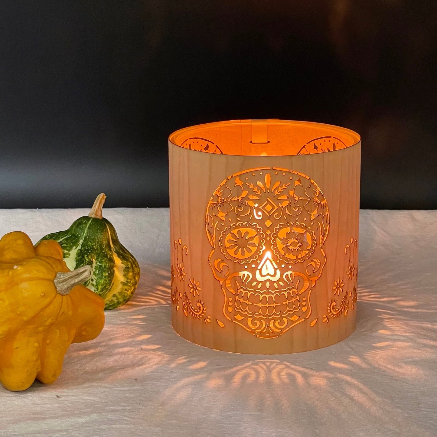 Sugar Skull Candle Lantern - Extra Cozy